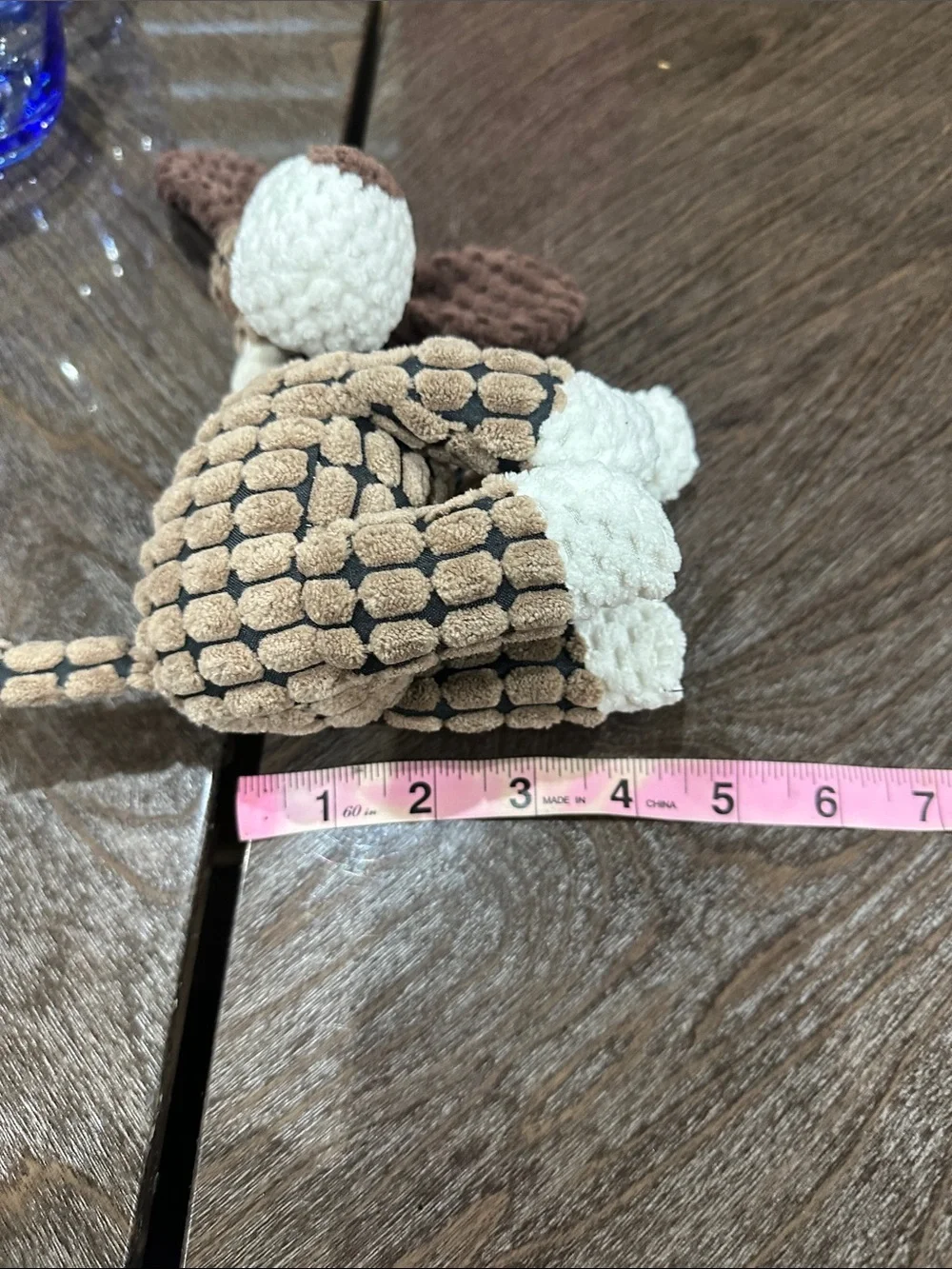 Plush Textured Brown & White Donkey Toy